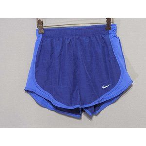 Nike Dri Fit Shorts Women's Running Blue & Blue Stripe Athleisure Sz Small